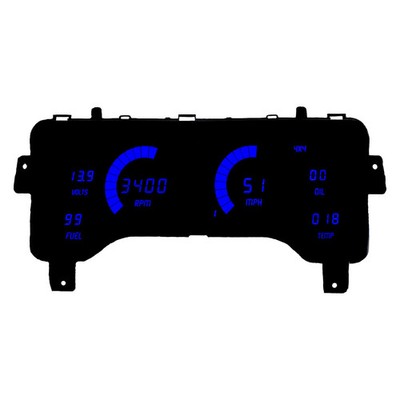 For Jeep Wrangler 97-06 Intellitronix Direct Fit LED Digital Gauge Panel, Blue