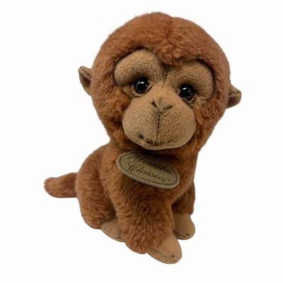 Russ Yomiko Classics Monkey Plush Brown Stuffed Animal Big Eyes 7  Soft Toy