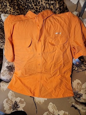 Silverbait Men's button up outdoor keep coolShirt Large Moisture Wicking,Vented 