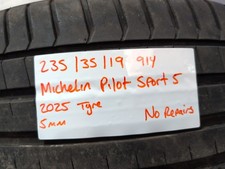 235/35/19 91Y MICHELIN PILOT SPORT 5, 2025 TYRE, 5+MM, NO REPAIRS