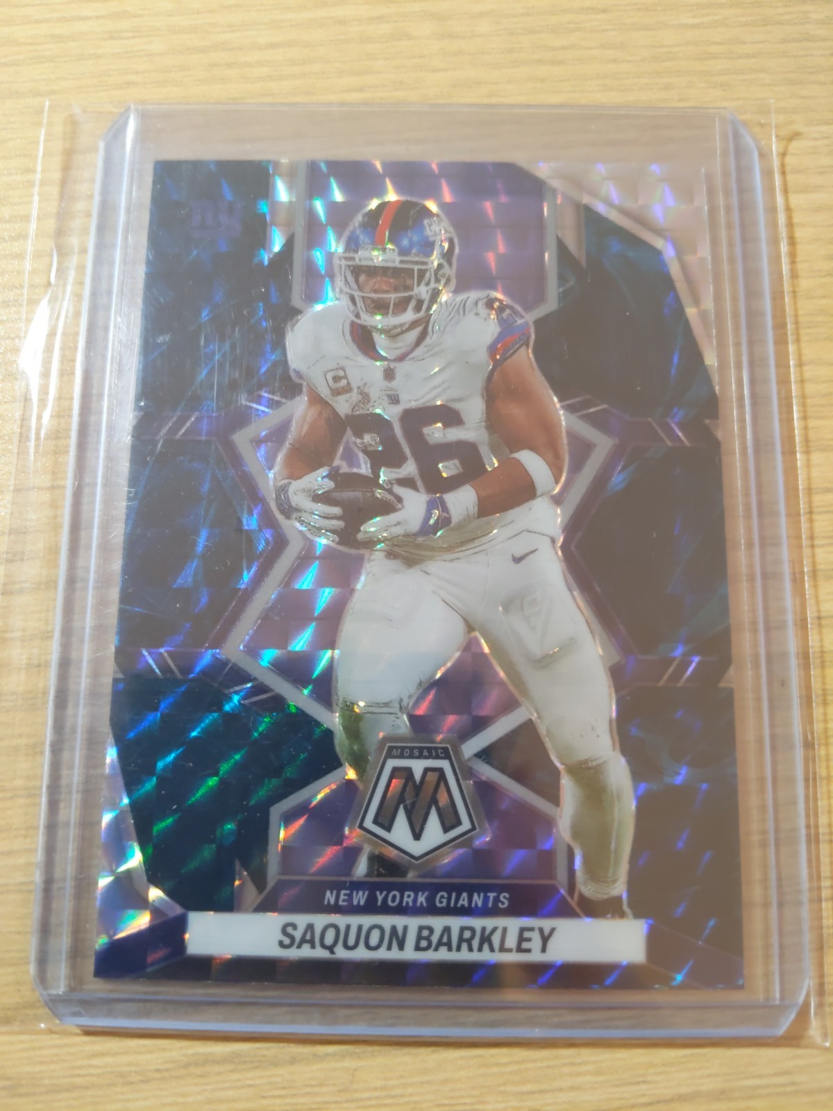 2022 Panini Mosaic Football Saquon Barkley Genesis Prizm Case Hit SSP #146