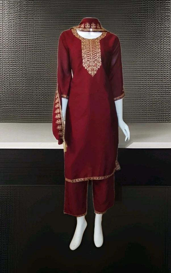 INDIAN PAKISTANI SALWAR KAMEEZ READY TO WEAR SUITS WEDDING PARTY BOLLYWOOD DRESS - Image 2 of 4