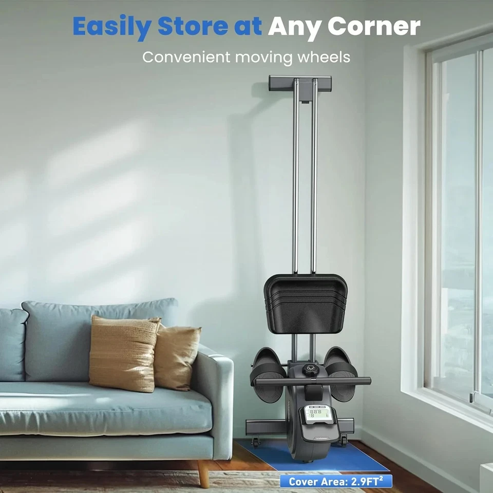 Máquina de Remo Magnética para el Hogar, Remo con Capacidad 350LBS, Doble Riel Deslizante Foto 2 de 4