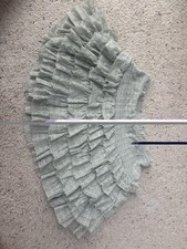 Light Green Eyelet Ruffle Mini Skirt Elastic Waist Casual Women Spring Summer