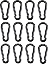 12 Pcs Carabiner Clip Spring Snap Hook - M4 1.57 Inch Heavy Duty Snap Hooks Quic