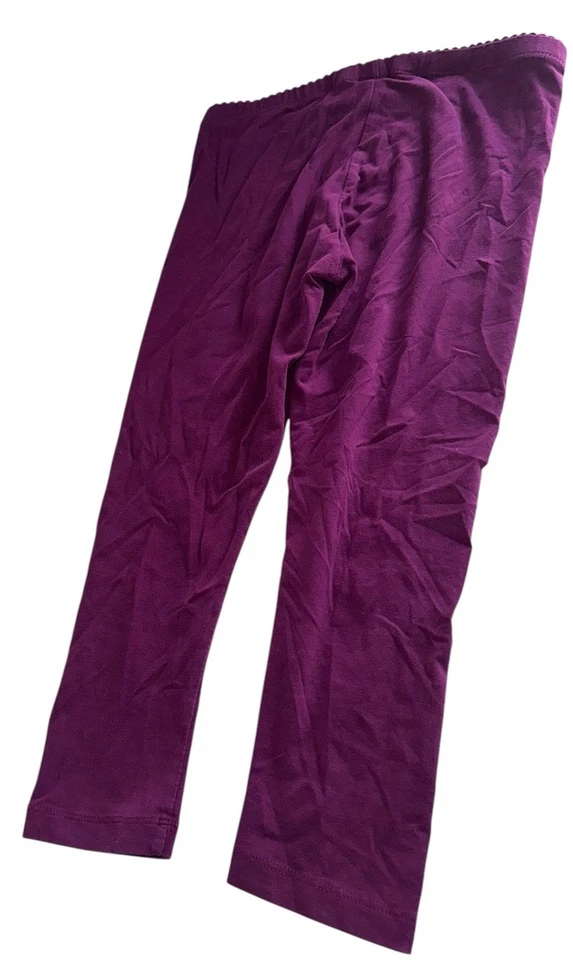 Leggings recortados Tea Collection para niñas talla 12 cintura elástica púrpura Foto 2 de 4