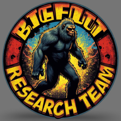 bigfoot sticker vinyl decal explosive color badge research team logo 7''