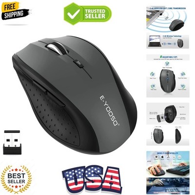 Wireless Mouse for Laptop, Portable Optical Computer Mouse, 6 Buttons, Cordle...