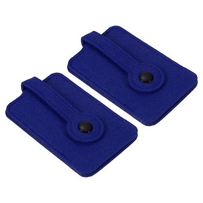 Pull-out Key Case, Felt Car Key Organize with Drawstring for Key, Blue 2pcs