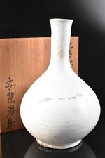 R4699: XF Korean Li Dynasty Blue&White Muffle painting FLOWER VASE w/signed box