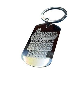 Sarcastic Comment Loading Keychain, Metal , 1.9 x 1.1 inches