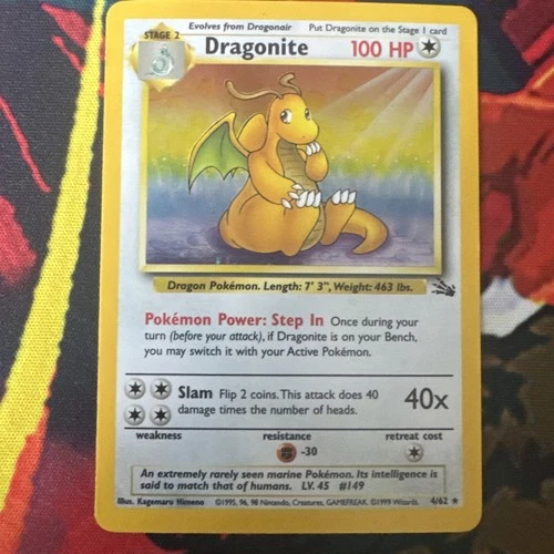 Dragonite 4/62 Fossil Holo