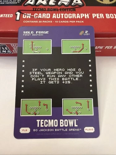 Bo Jackson battle arena Tecmo Bowl Play Card PL5 solo forge SSP