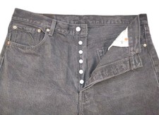 VTG Levi  s Black 501 Jeans Button Fly Made In USA 1990s Men  s 38x30