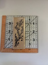 Inkadinkado 99263 LL FLORAL FLOWERS Border Background Wood Mounted Rubber Stamp