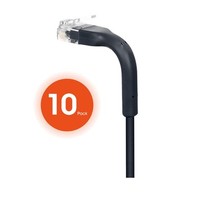 CAT-6 U/UTP FlexiBoot Slim Network Patch Cable, 10 Pack, 5 ft