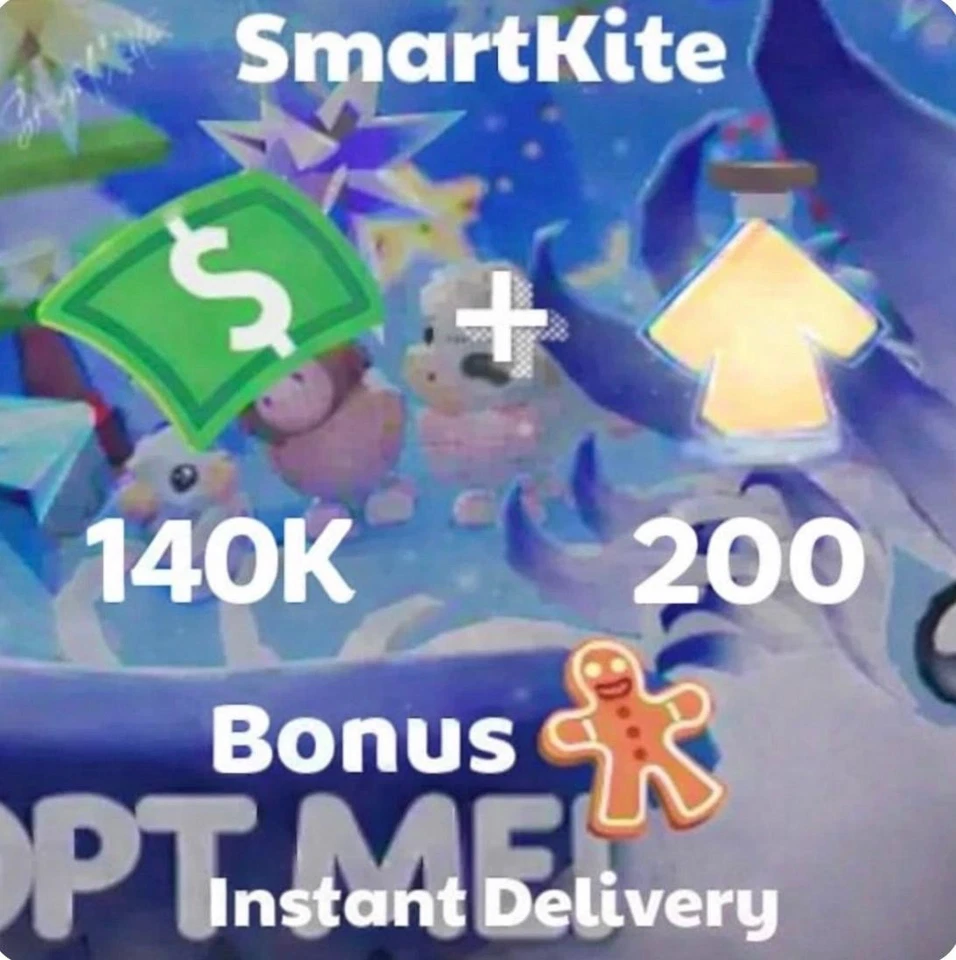 ROBLOX [ADOPT ME] 140K BUCK 💸 + 200 AGE UP POTION 🧪 + BONUS GINGERBREAD 🍪