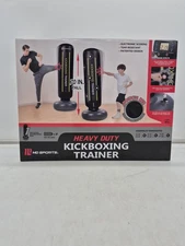 MD Sports Heavy Duty 70 inch Inflatable Kickboxing Trainer Free Standing Bag Bla