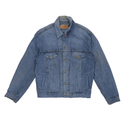 Levi Strauss & Co Levi's Trucker Blue Denim Jean Jacket XL Button 72510