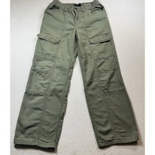 Aeropostale Utility Cargo Pants Womens XS Olive Green Straight Leg
