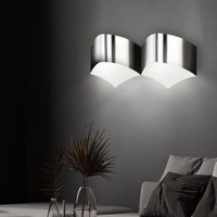 Treppenhausleuchte Wandlampe Wandleuchte Wohnzimmer Chrom 2 Flammig G9 Flurlampe