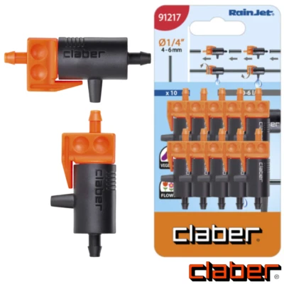 Claber 10 GOCCIOLATORI IN LINEA REGOLABILI PER IRRIGAZIONE A GOCCIA 0-6 Lt/Ora