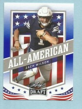 2021 Leaf Football Draft Zach Wilson #48 BLUE SP ROOKIE RC ALL-AMERICAN