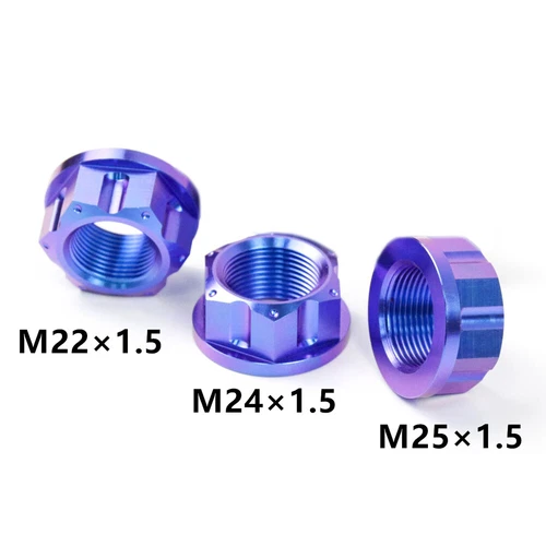 M20 M22 M24 M25 Titanium Alloy Nut Motorcycle Axis CNC Hex Nut Grade 5 Pitch 1.5 - Picture 6 of 13