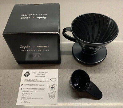 Rapha X Hario V60 Coffee Dripper Matt Black Porcelain Brand New Boxed Japan Made Ebay