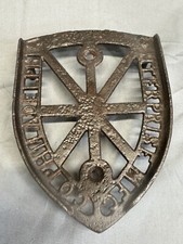 Cast Iron Footed Sad Iron Trivet - Advertising Enterprise MFC Co Philadelphia PA