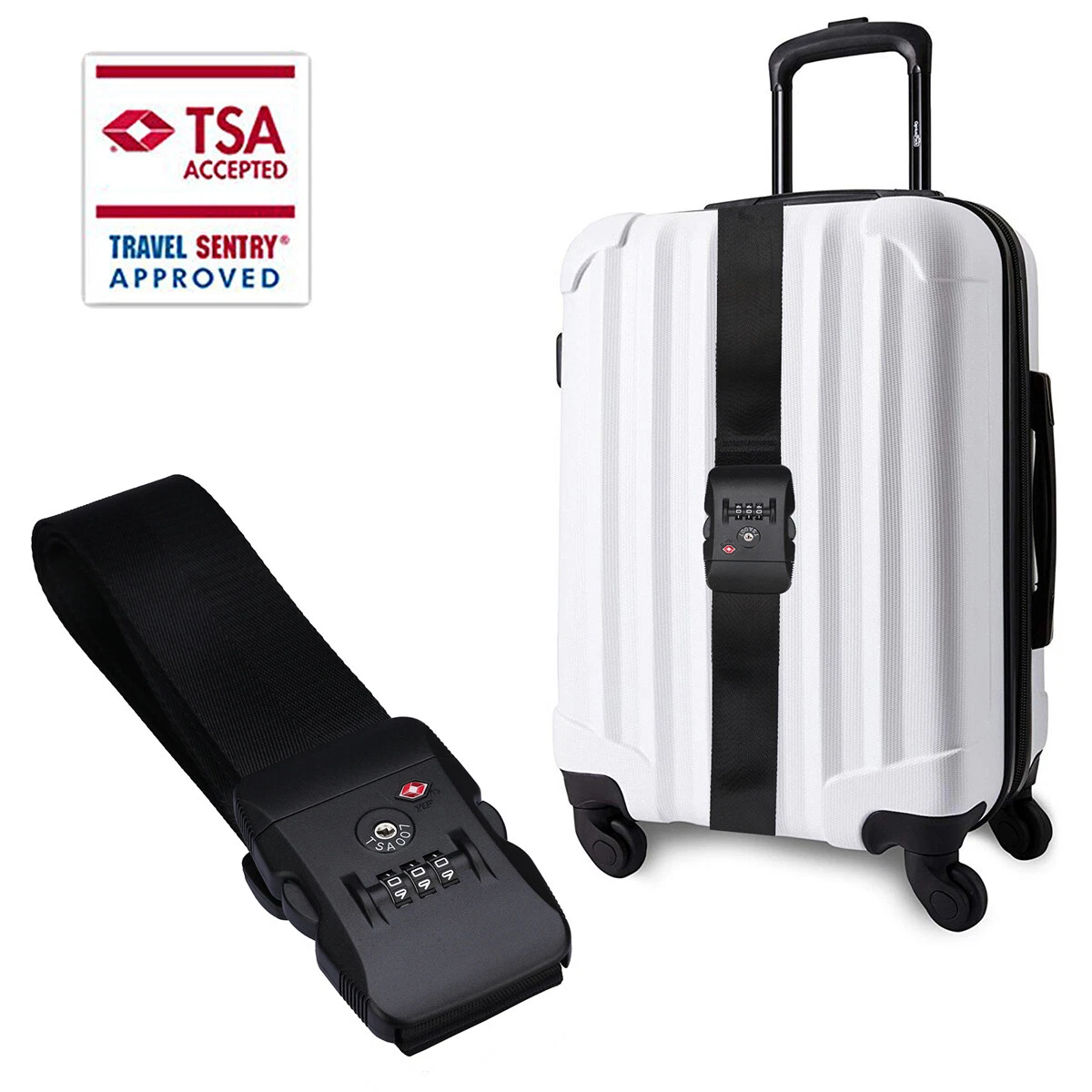 Luggage Straps For Suitcases Tsa Approved Travel Belt With