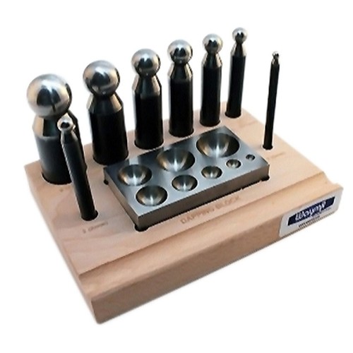 10 Piece Dapping Punch Set Forming Block & Punches Jewelry Making Forming Tool - Picture 4 of 6