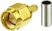 10pcs SMA Male Crimp RF Connector Gold-Plating Connector For RG316 RG174 Cable