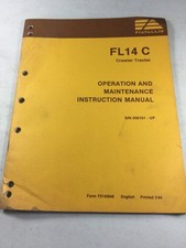 Fiat Allis FL14-C Manuale uso e manutenzione caricatore cingolato