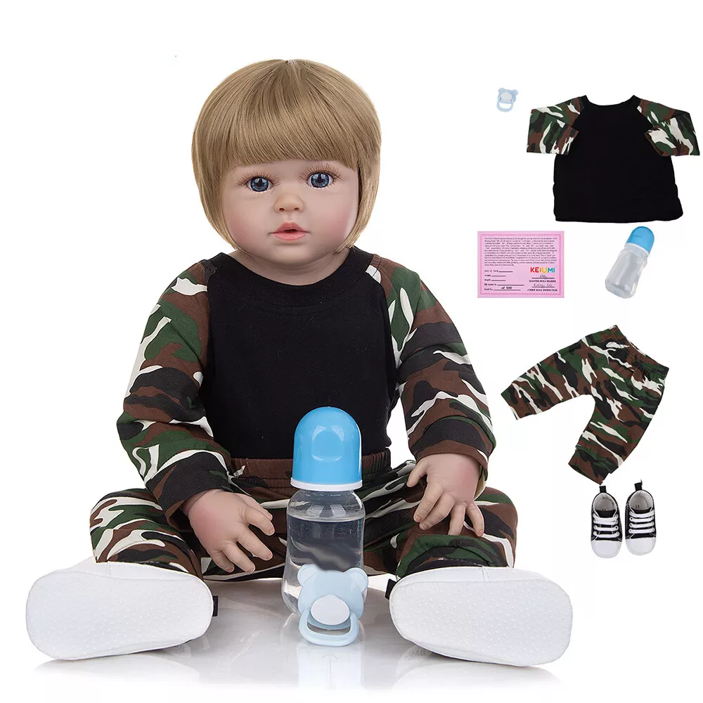 Bebes reborn menino 57cm full silicone reborn baby boy girl dolls