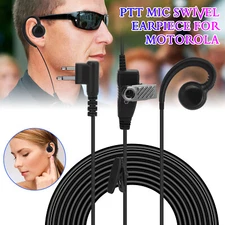 PTT Mic Swivel Earpiece for Motorola Radio Walkie Talkies CP200 CLS1110 CLS1413
