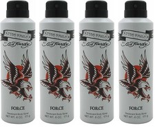 ED HARDY FORCE TATTOO PARLOUR Deodorant Body Spray for Men 6 oz NEW PACK OF 4 