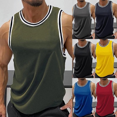 Fashionable Sleeveless Tank Tops for Men Running Gym Top Multiple Shades