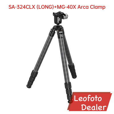 Leofoto SA-324CLX+MG-40X Arca Clamp Outdoors Tripod with Ballhead