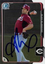 Alex Blandino autographed Baseball Card (Reds) 2015 Bowman Chrome Rookie #BCP242