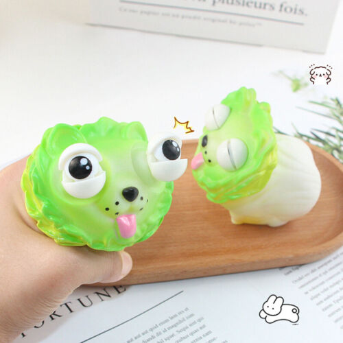 Squint Eye Vegetable Dog Pinching Toy Adult Kids Anti-Stress Pressure Creative - Afbeelding 1 van 9