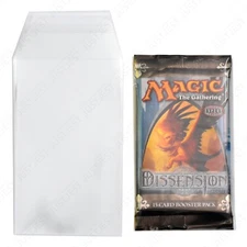 MTG Booster Pack Protective Sleeves - x50 Self Sealing Clear View Sleeves