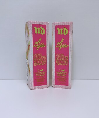 2 X Urban Decay Long Lasting Makeup Setting Spray Hyaluronic Watermelon 0.5 Oz 