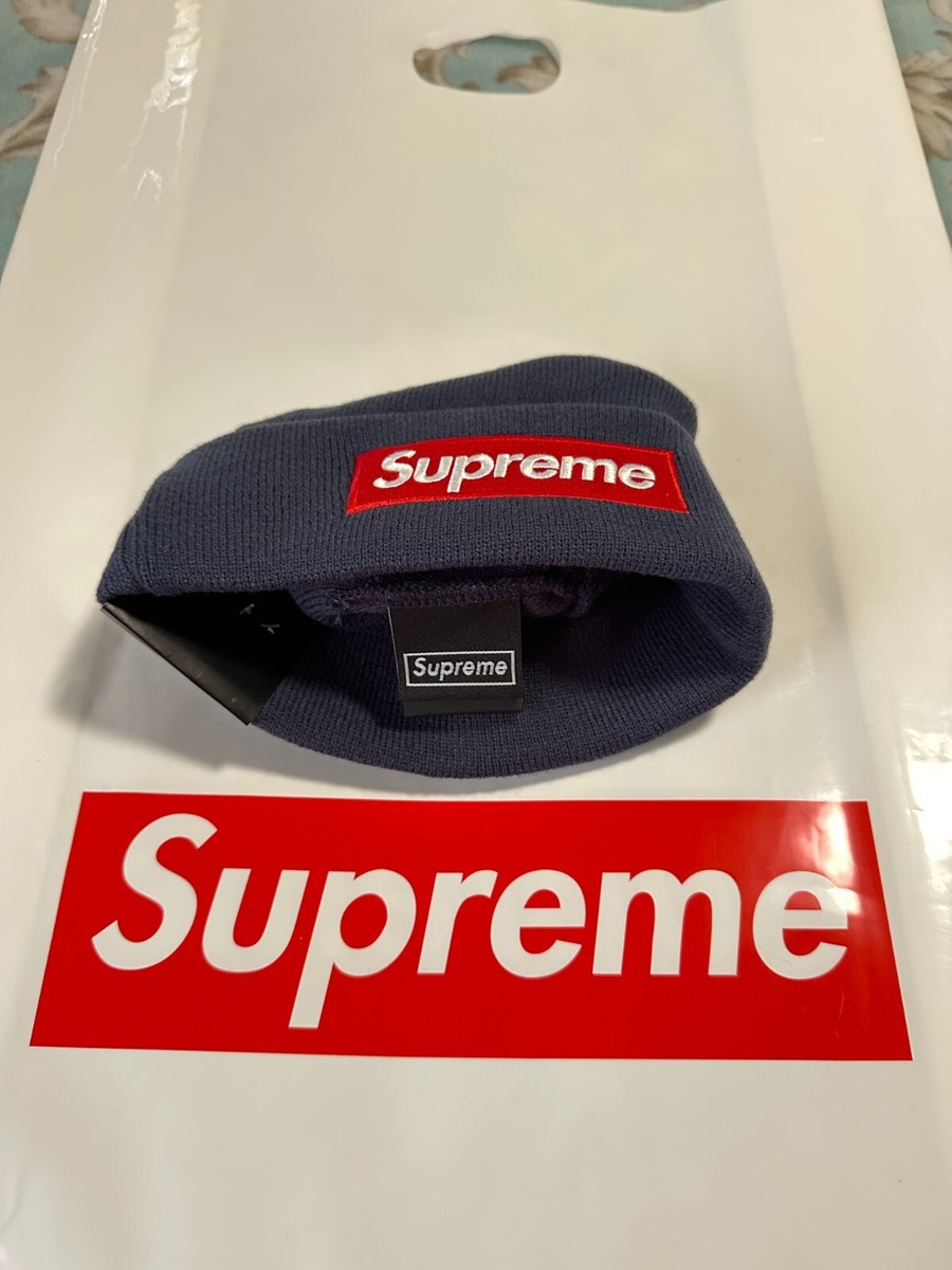 SUPREME NEW ERA BOX LOGO BEANIE (NAVY) FW24 BIG LOGO S LOGO
