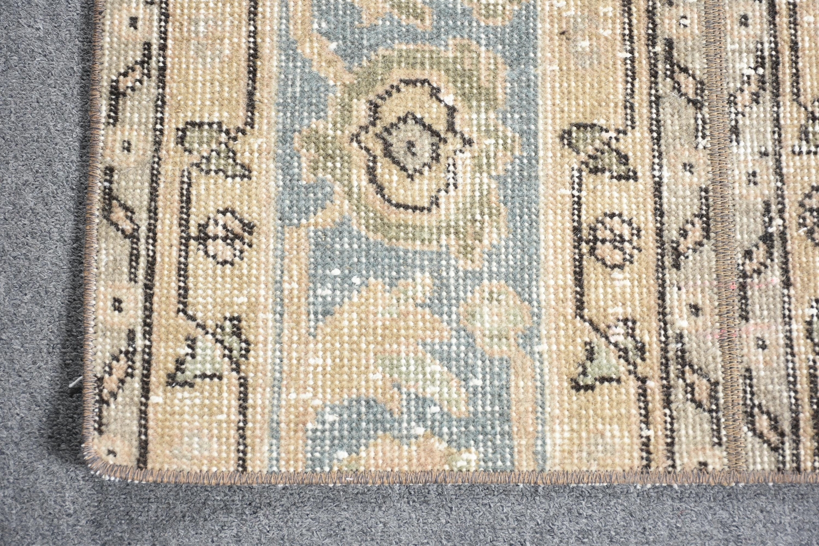 2.1x10.3 ft Runner Rug, Kitchen Rug, Neutral Rugs, Vintage Rug, Turkish Rugs