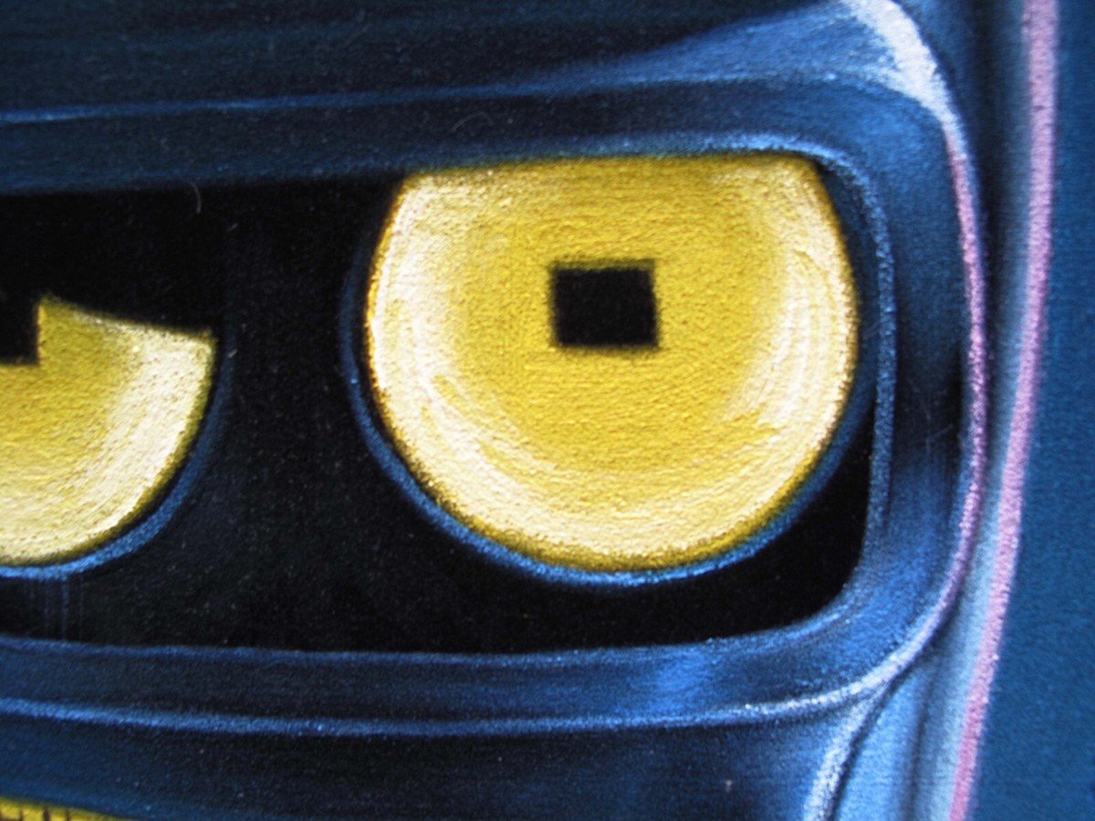elfbar nachfüll pod läuft aus Bender from Futurama smoking a cigar: Oil Painting on Velvet J324-Bc01