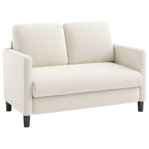 Sofa 2/3 Sitzer Werkzeugfreier Aufbau Couch Teddy Fleece Loungesofa Ganzholz NEU - Bild 37 von 101