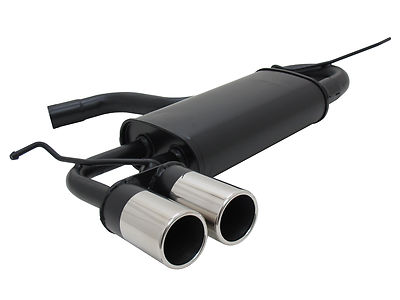 NOVUS Sportauspuff Endschalldämpfer 2x76mm passend für VW Golf 5 6 AUDI A3 8P