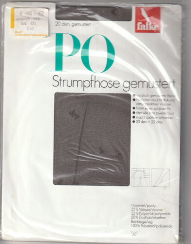 Falke PO-Strumpfhose-gemustert-graphit-20 den- Gr. 40-42 *Pantyhose*OVP(217 - Bild 1 von 2
