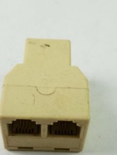 RJ11 Female to 2-RJ11 Female Connector Splitter Extender Plug Adapter